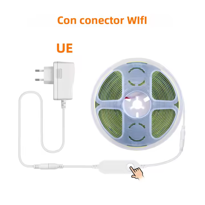 Tira De Luz LED COB Wifi Tuya 12V Alta Intensidad Flexible RA90 320LEDs/m Decoración De Habitaciones Compatible Con Alexa Y Google Home - 1