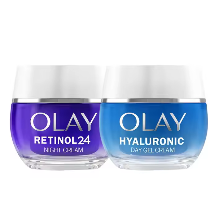 Olay Regenerist Retinol24 Crema Hidratante De Noche, Reduce Líneas De Expresión En 14 Noches + Olay Hyaluronic 24 + Vitamina B5, Piel Visiblemente Más Suave Y Sana, 50 + 50ml - 1