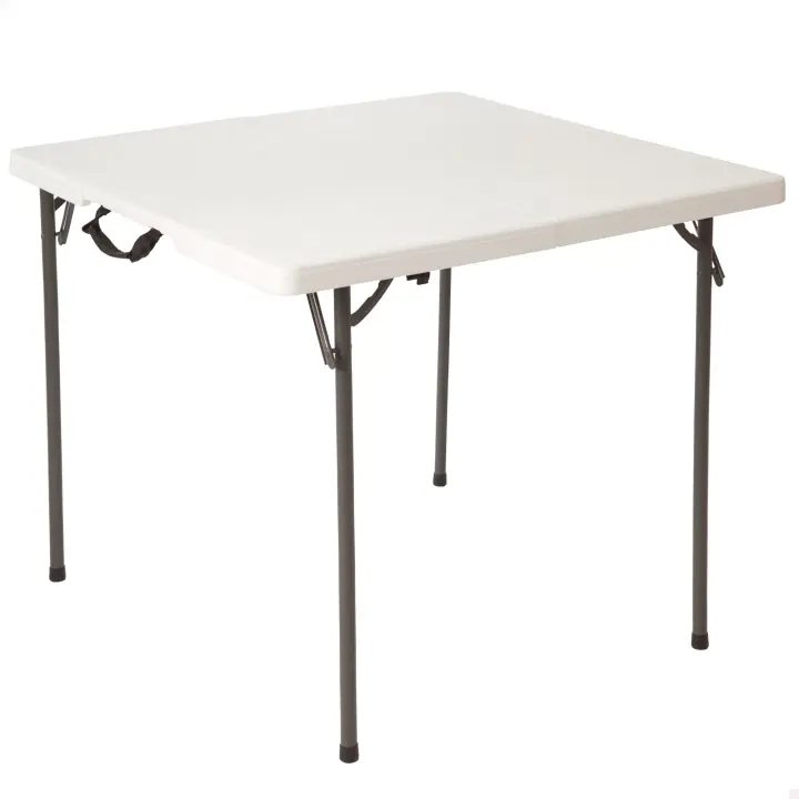 Mesa cuadrada plegable blanco Lifetime 86x86x74 cm - 1
