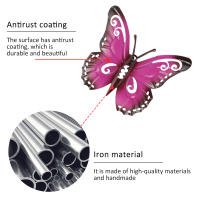 Nuevos 6Pcs Decoración De Pared En Forma De Mariposa De Metal Arte De Pared Para Jardín Escultura De Mariposa Colgantes Obras De Arte Metálicas - details 4