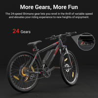 Bicicleta Eléctrica Tipo Moped Eleglide M2 de 29" 250W Motor 36V 15Ah Batería 125km Alcance Máximo Frenos de Disco Hidráulicos Pantalla LCD Inteligente Aplicación Inteligente, Suspensión Premium con Bloqueo, 24 Marchas - Negro - details 6