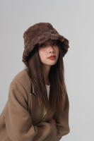 Gorro De Loro De Peluche Con Estampado De Leopardo Para Mujer Gorro De Pescador Redondo Suave Cálido Grueso De Otoño Invierno Para Esquiar - details 12