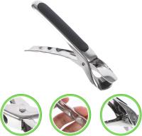 2 pinzas antideslizantes para platos, pinzas para bandejas calientes, pinzas antiescaldaduras para platos, sartenes para freidoras de aire, para horno, pizza, pinzas para platos, pinzas para platos calientes de acero inoxidable para freidoras de aire - details 1