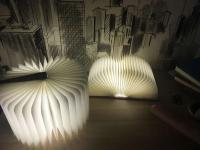 Lámpara De Mesa Recargable USB 3D Madera Plegable LED Luz Nocturna De Libro Con 3 / 5 Colores De Iluminación Decoración Para Dormitorio Y Sala De Estar - details 14