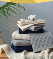 Toalla De Baño De Algodón Waffle Suave Y Cómoda Absorbente De 35x80cm/70x140cm No Pilla Fácil Tela Tejida Para Aseo Personal - details 0