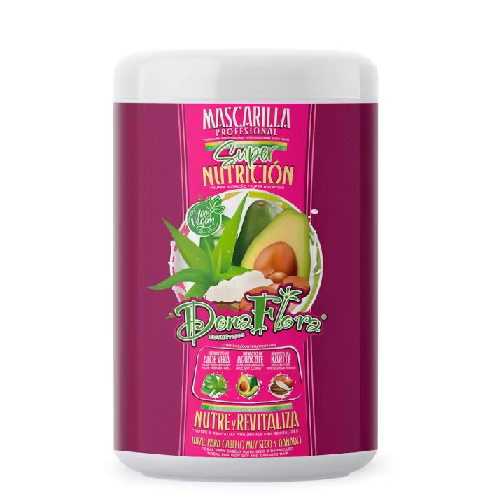 Dona Flora Mascarilla Super Nutrición 1000ml - Nutrición intensa, reparación profunda e hidratación prolongada - Vendido por Beauty World Distributor - 1