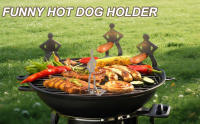 4 PCS Soporte Para Hot Dog Y Salchicha De Acero Inoxidable Reutilizable Para Barbacoa Y Picnics Herramienta De Cocina Práctica - details 0
