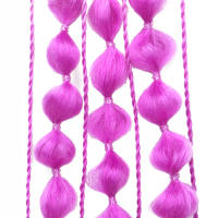 Extension De Cabello Sintético Cola De Caballo Colorida Tren De Burbujas Larga Tren De Luces Cola De Caballo Para Mujeres Fibra De Alta Temperatura Recta Pieza Única - details 4