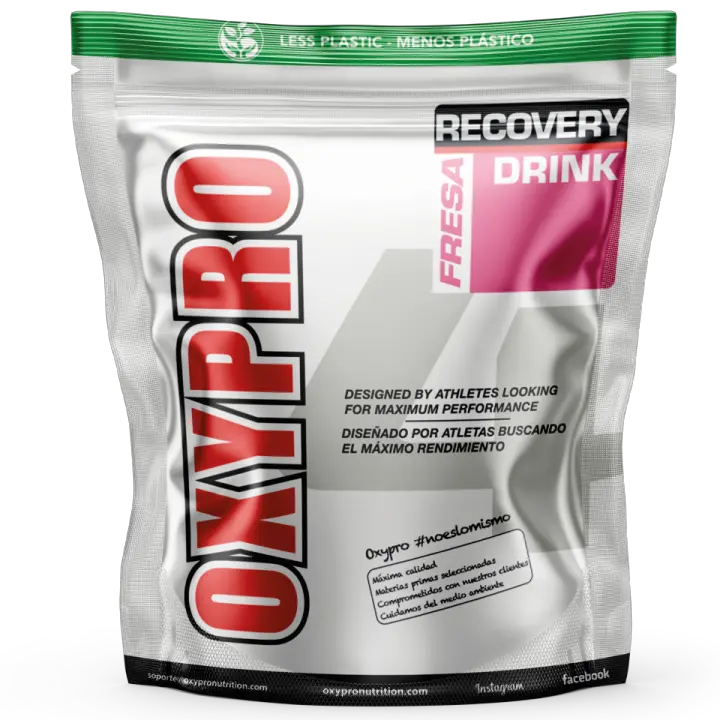 OXYPRO® Nutrition – Recovery 900gr - FRESA - Recuperador post entreno con proteína, hidratos, sales electrolitos, glutamina y aminoácidos ramificados... ¡¡el producto definitivo tu recuperación post entreno !! - 1
