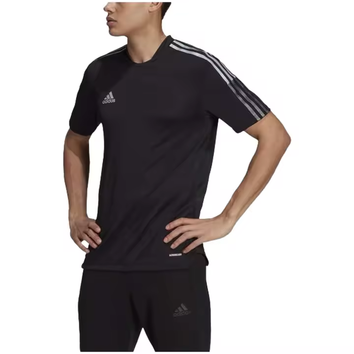 Camiseta de Manga Corta Adidas Tiro Reflective para hombre en color negro - 1