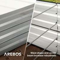 AREBOS Cama elevada de metal 240 x 90 x 45cm Cama de plantación cama de verduras - details 19