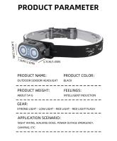 Mini faro recargable con Sensor potente, linterna de cabeza USB, faros LED, luz de búsqueda para acampar - details 9