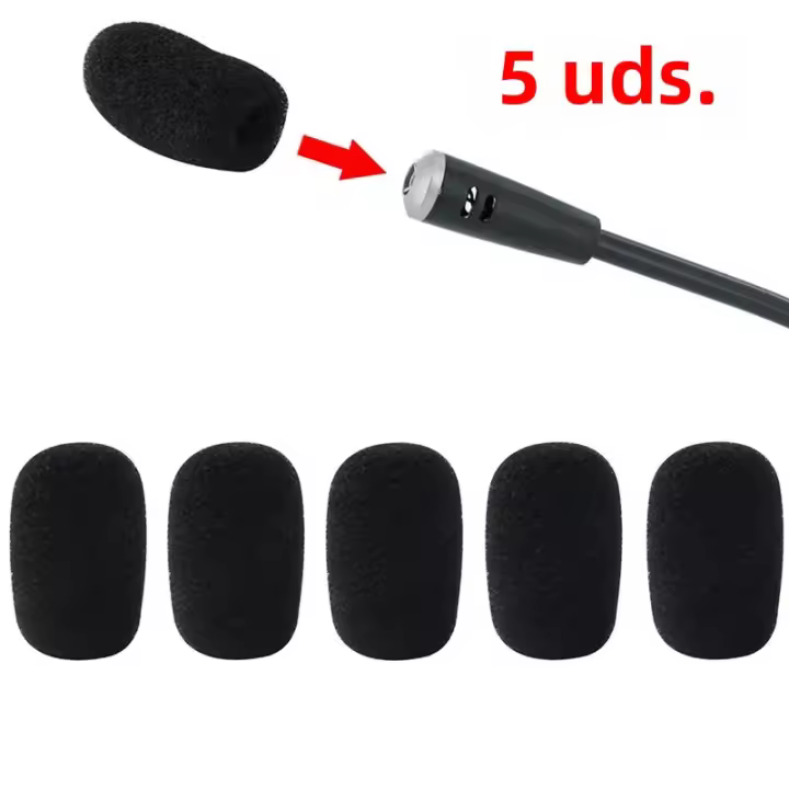 5PCS Funda De Microfono De Esponja Suave Accesorios Para Micrófono Soporte De Almohadilla De Esponja Para Cubrir Y Holder - 1