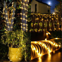 Luces De Cadena LED Solar Para Exterior 5/10/20m Impermeables Decoración Para Navidad Boda Año Nuevo Árbol De Navidad Fiesta De Año Nuevo - details 10