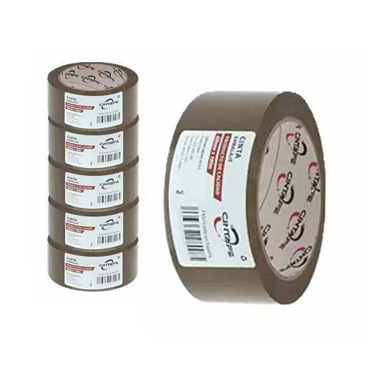 YIJIA Cinta Embalar Cinta embalaje Cinta adhesiva para Cajas y Paquetes-Color MARRON-4.8X40M 6PC - 1