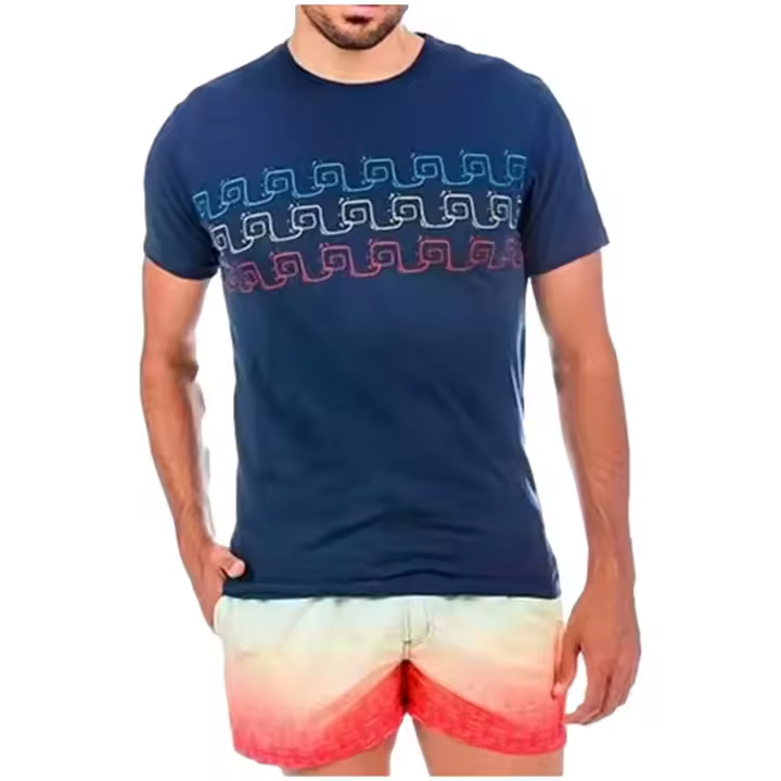 Camiseta marca Alphadventure modelo 22110307-15 para hombre en color azul - 1