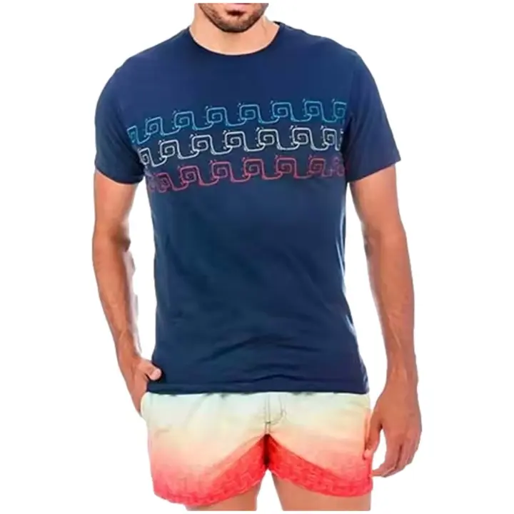 Camiseta marca Alphadventure modelo 22110307-15 para hombre en color azul - 1