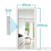 Mosquitera magnética para Puerta de, de Malla Cortina, Junta magnética de arriba a Abajo con Cierres Automático, keeps el aire cool en el interior (80x200 CM, Blanco) - details 5