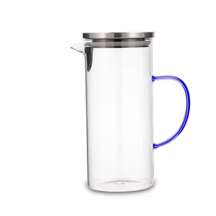 Jarra de Vidrio con Tapa Inox Quid Marea 1,4L Multicolor Brillo Filtro Acero Inoxidable - 1
