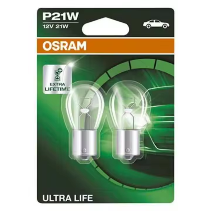 Bombilla para Automóvil OS7506ULT-02B Osram OS7506ULT-02B P21W 21W 12V (2 Piezas) - 1