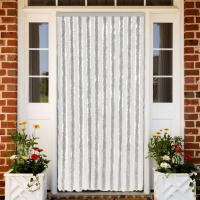 vidaXL Cortina Antimoscas Persiana Protección Chenilla 90x200 cm Color Beige,  Beige y marrón,  beige and dark brown y mas - details 4