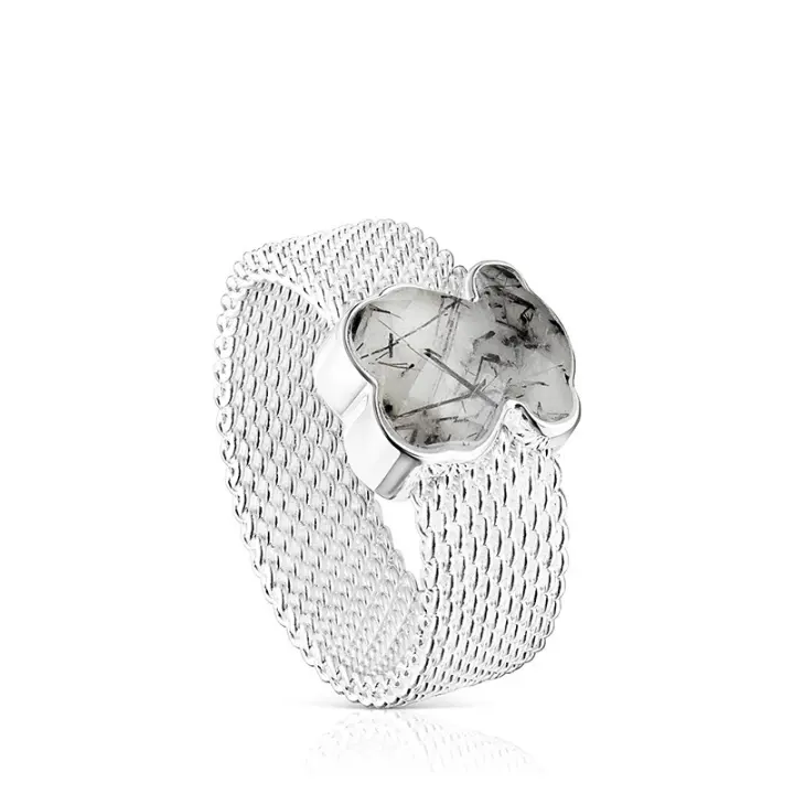 PORCHEDDU Anillo de Oso de Plata esterlina S925, Moda de lujo Ligera para Damas, anillo de Dedo de estilo Moder y versátil, Diseño simple - 1