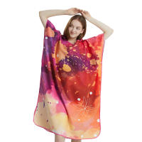 Poncho Toalla Rápida Microfibra Para La Playa Y La Natación Toalla Con Capucha Para Adultos Robe De Baño Para Cambiar Adecuado Para El Surf - details 4