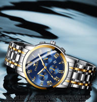 Reloj De Pulsera De Lujo Para Hombre BINBONG 2023 Reloj De Cuarzo Deportivo Resistente Al Agua Con Fecha Y Manos Luminosas Correa De Acero Inoxidable Estilo Casual - details 7