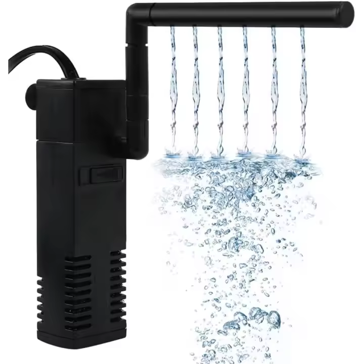 Filtro interno para Acuario, de Acuario de caudal filtro ajustable con Bomba de Agua para Acuario de 20-250L, Silencioso, 20W iWi - 1