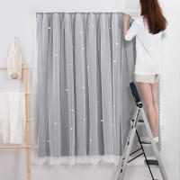 Cortinas De Blackout Con Patrón De Estrellas Para Niños Decoración De Habitación Y Sala Modernas 100% Poliéster Cortina Individual - details 3