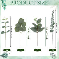 20/10PCS Ramas De Eucalipto Artificiales Para Bodas Y Decoración De Hogar Flores Falsas Para Disposición En Mesas Y Decoración De Habitaciones - details 0