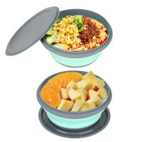 Tazas De Silicona Plegables 3 Piezas Con Tapa Set De Bollos Portátiles Para Almuerzo Eco-amigables Tamaño round - details 6