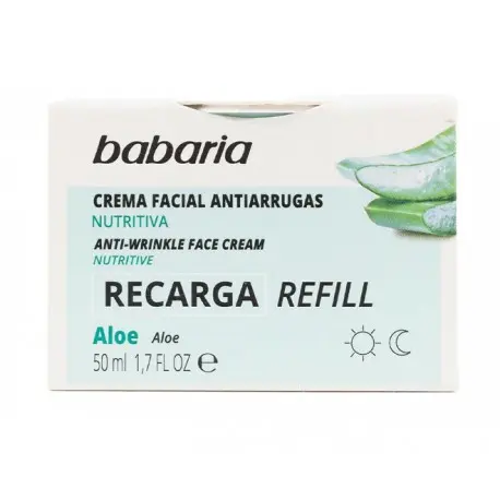BABARIA CREMA FACIAL ANTIARRUGAS NUTRITIVA ALOE VERA REFILL 50 ML - 1