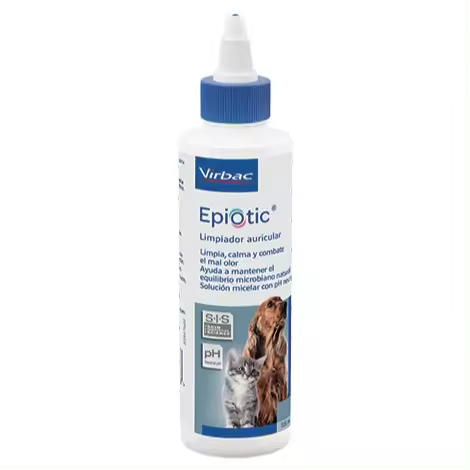 Virbac EPIOTIC+ 125 ml - Limpiador auricular para mascotas - 1