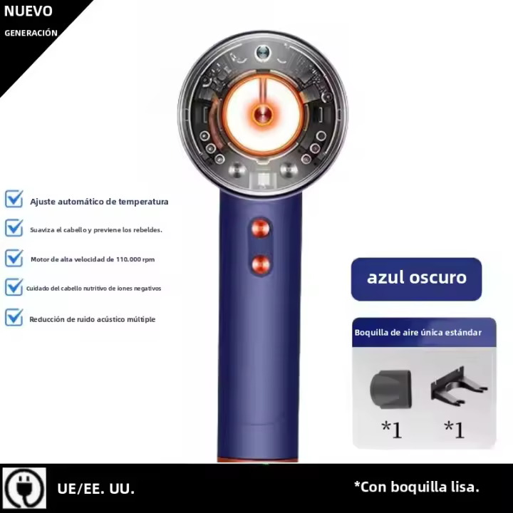 Secador De Pelo Rápido De 220V Sin Hojas Con Ión Negativo Para El Hogar Accesorios De Secador De Pelo Control De Temperatura Función Anión Y Nanoe - 1