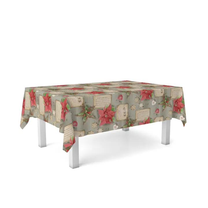 Mantel Resinado Estampado Navidad Modelo Nadal - Diferentes medidas - Colección invierno navidad - Fabricado en España - Donegal Collections - 1