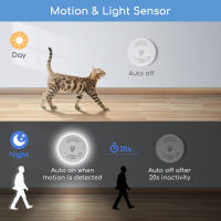 Aigostar 2 Piezas Luz Nocturna LED con Sensor de Movimiento, Luz Noche con 2 Temperaturas de Color, Luz Armario USB Recargable con Tira Magnética Adhesiva para Dormitorio, Pasillo, Cocina, Escaleras - details 2