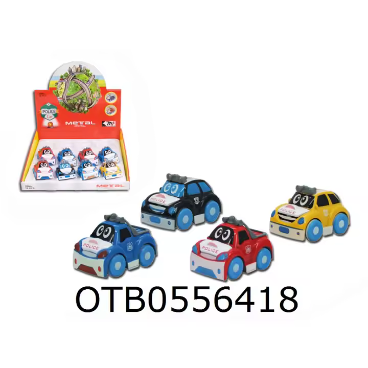COCHE POLICIA FRICCION 4 MODELOS - 1