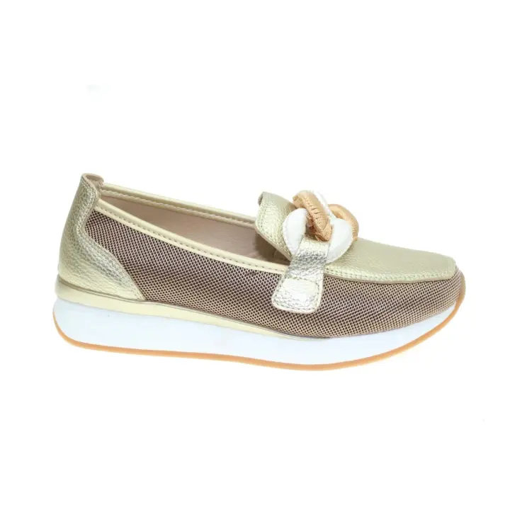 The Happy Monk mod. VANITY011 - Mocasin combinado con rejilla y con adorno de cadena bicolor - 1