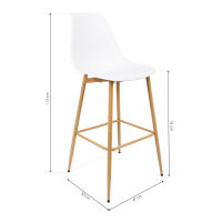 Conjunto de 1 y 2 Taburetes The Secret Home en Polipropileno y Metal/Madera - details 4