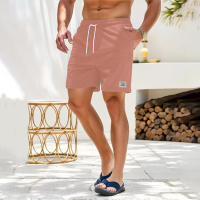 Nuevos Pantalones Cortos De Corduroy Para Hombre Verano Color Sólido Con Cordones Estilo Casual Cierre De Cordón Talla Media - details 79