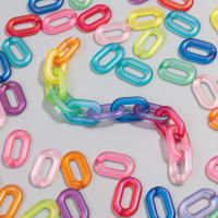 AB Colorful 15pcs Anillos Ovalados De Acrílico 30mm Para Crear Joyas DIY Pulseras Collares Cadenas De Gafas Accesorios - details 8
