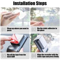 Etiquetas Para Parabrisas De Dashcam 6pc Etiquetas Electrostáticas Transparentes Para Cámara De Volante Adhesivo Para Ventanas De Coche - details 2