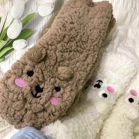 Pareja De Calcetines De Peluche Para Otoño E Invierno Calcetines De Dormir Para El Hogar Pantuflas De Nieve Calcetines De Oso Para Confinamiento Calcetines De Alfombra - details 4