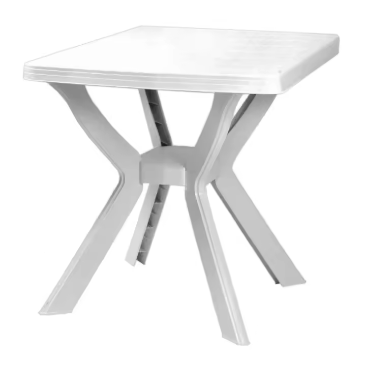 Mesa resina 70x70 cm blanca - 1
