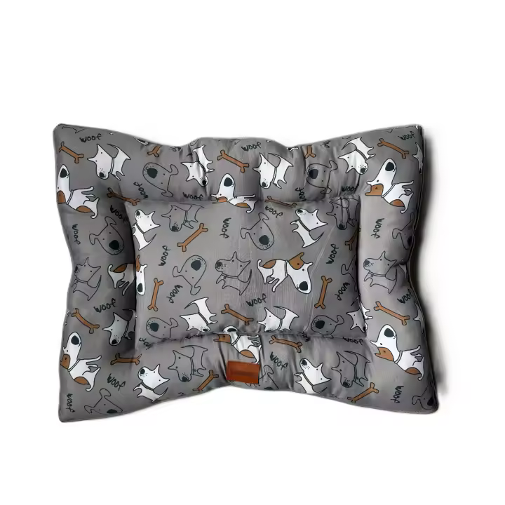 Cama para Mascotas Portátil Alfombra Antideslizante para Perros y Gatos con Relleno de Fibra Hueca - 1