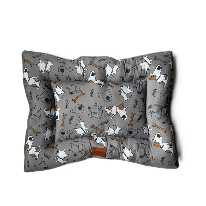 Cama para Mascotas Portátil Alfombra Antideslizante para Perros y Gatos con Relleno de Fibra Hueca - 1