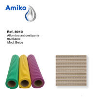 ROLLO DE ALFOMBRA ANTIDESLIZANTE ABIERTO BEIGE AMIKO DE 12Mx65CM - details 3