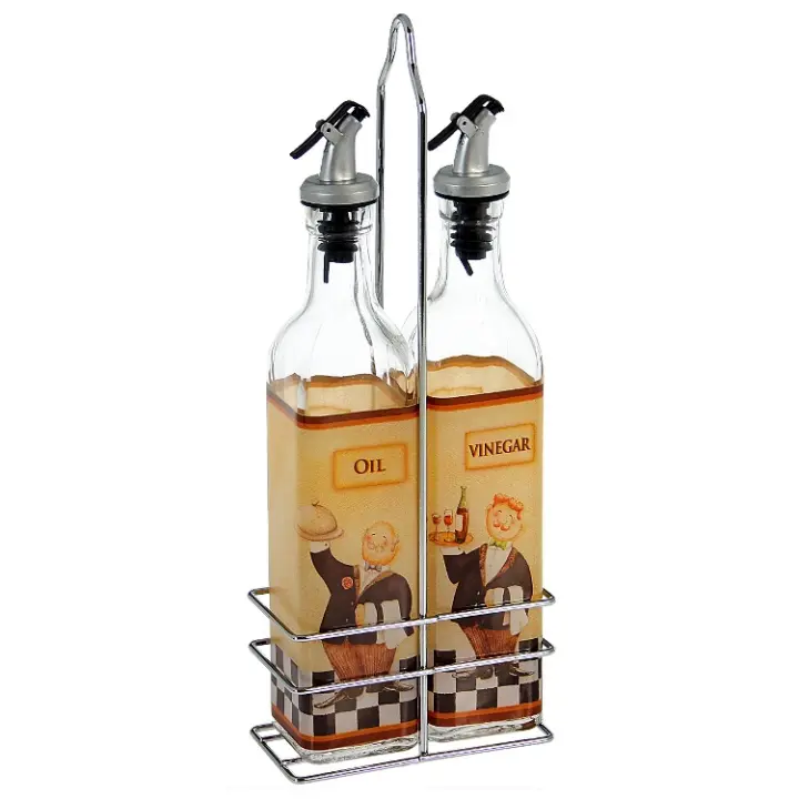 Convoy Aceitera Vinagrera  Avalon Cristal y Aluminio Camareros, Vintage (14x7x4 cm) - 1