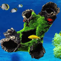 Decoración De Arco Iris Para Acuario Tronco De Resina Para Ocultar Calamares Y Peces Paisaje De Piedra Para Oceano Y Jardín - details 3